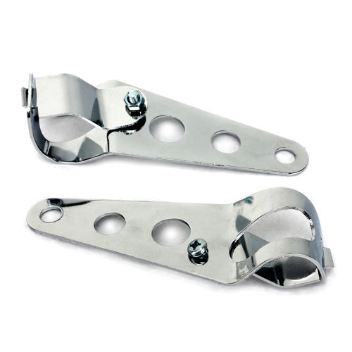 Universal Steel Headlight Clamp Fork Ears Brackets For Motorcycle